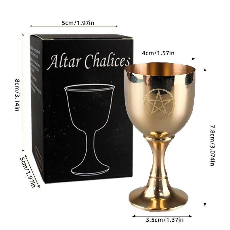 Wicca Copper Chalice - Life Tree Water Blessing Ritual w/ Pentagram & Tarot Details - Handcrafted Jewish New Year Wine Goblet