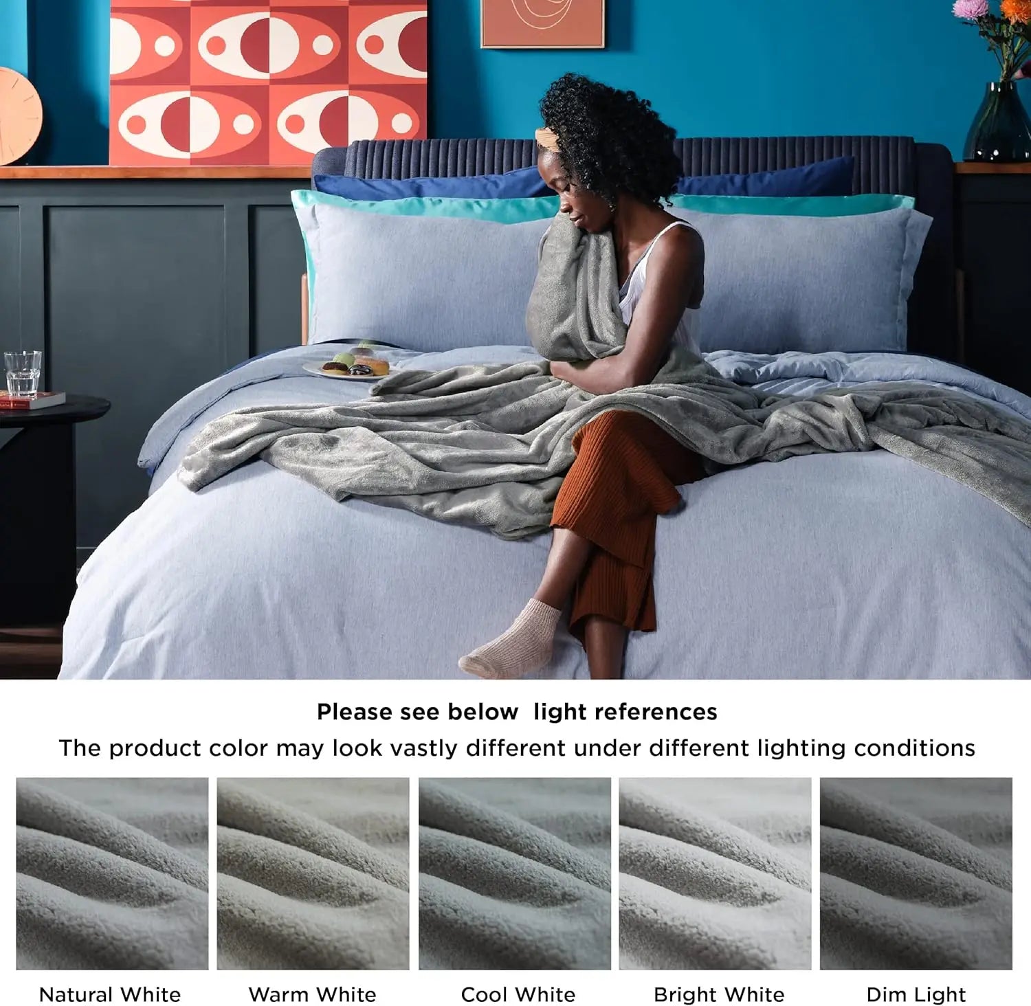 Oversized King Fleece Blanket Soft Cozy Extra Large Throw Blankets for Bed Sofa Couch Travel Camping King Warm Blanket in Winter