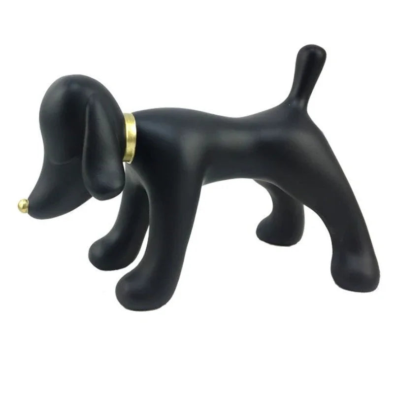Creative Dog Figurines Art Modern Nordic Miniatures Sculpture Aesthetic Elegant Sculptures Lonesome Dog Figurine Table Decor