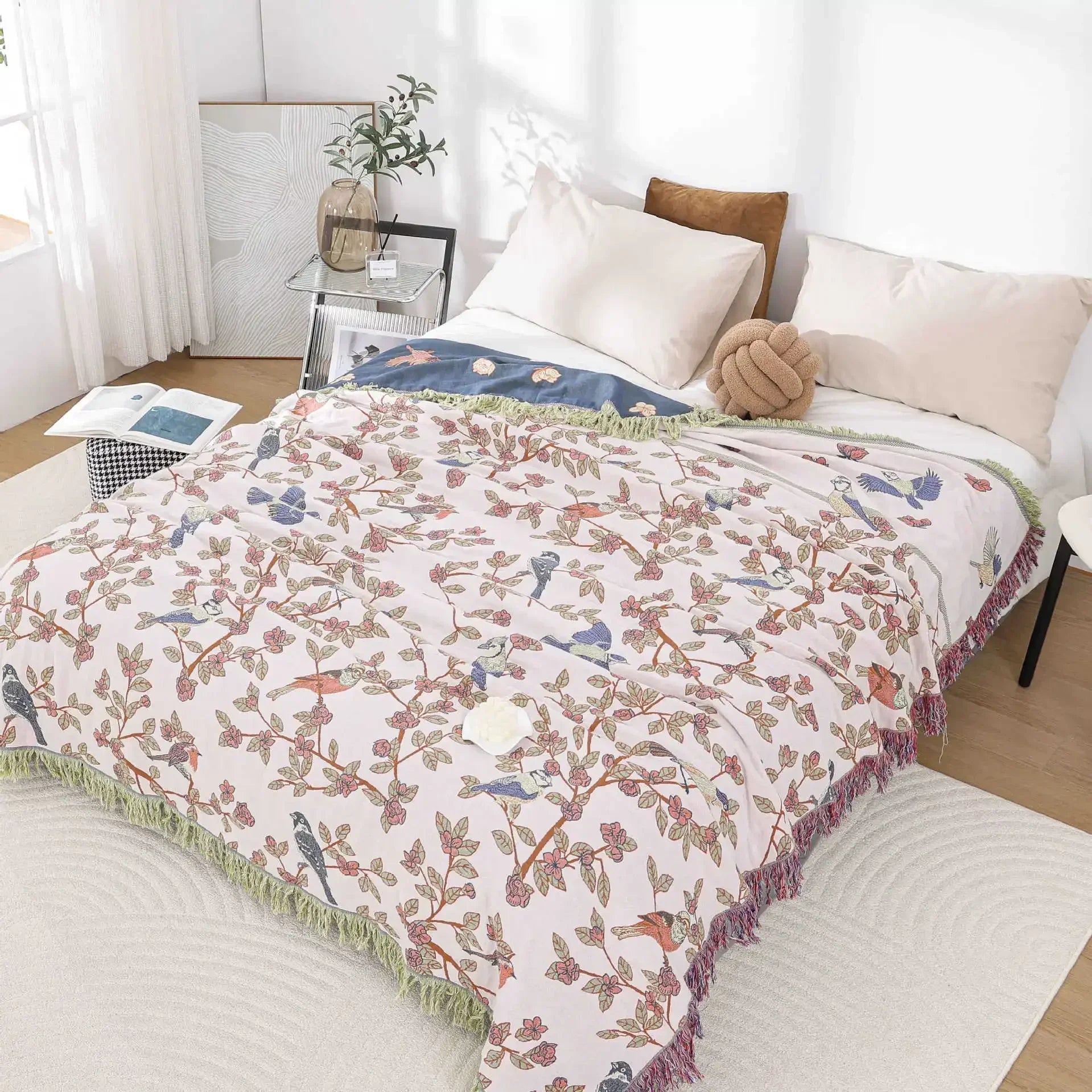 Japanese Cotton Double-sided Sofa Cover Throw Blanket For Bed Towel Cover Four Seasons General Quilt Bed Sheet Travel Blanket