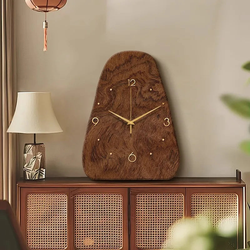 Vintage Table Clock Wooden Wall Clocks Aesthetic Luxury Living Room Desk Watch Decorative Silent Wall Watches Table Decorations