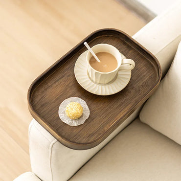 Bamboo Dried Fruit Plate Tray, Simple Mobile Small Tea Table, Modern Coffee Corner Table