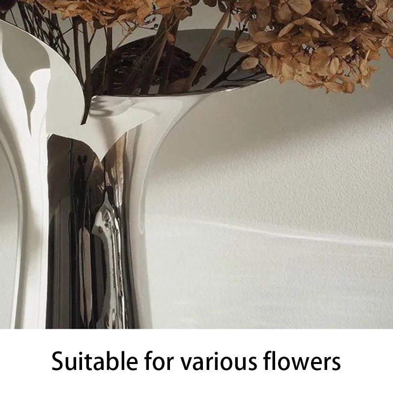 Modern Flower Vase Nordic Aesthetic Flower Bottle Desk Decorating Elegant Vases Room Decoration Office Flowerpot Unusual Shape