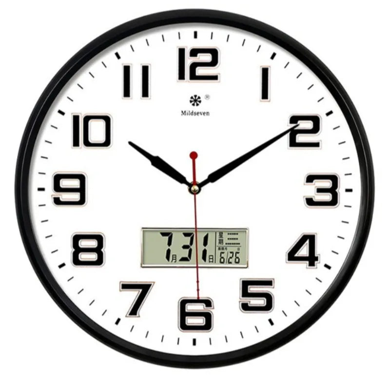 Calendar Wall Clock Modern Wall Watch Luxury Minimalist Elegant Decorative Clocks Interior Silent Aesthetic Living Room Watches