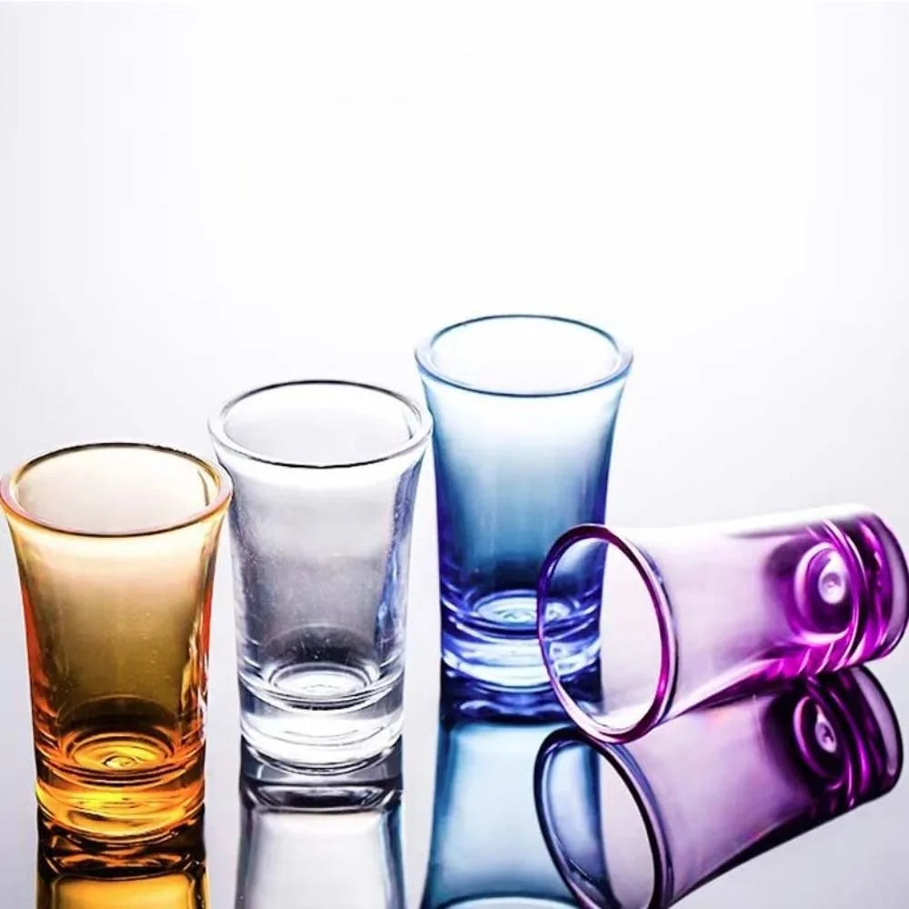 10pcs Commercial 35ml Shot Glass Unbreakable Plastic Vodka Cup Colorful Small Capacity Liquor Glass KTV
