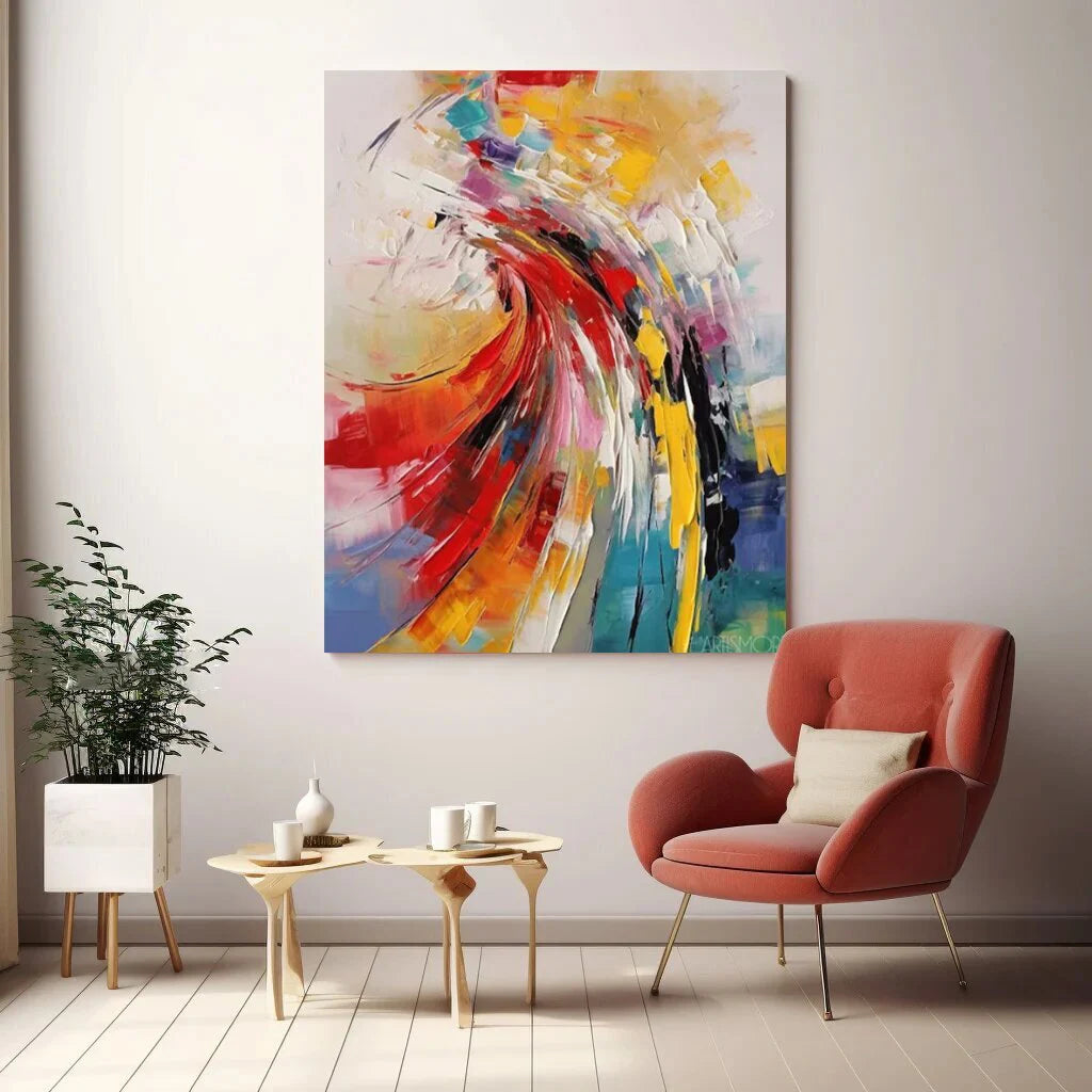 Dafeng Village Pic 100% Hand Painted Modern Abstract Oil Painting On Canvas Wall Art For Living Room Home Decoration No Frame