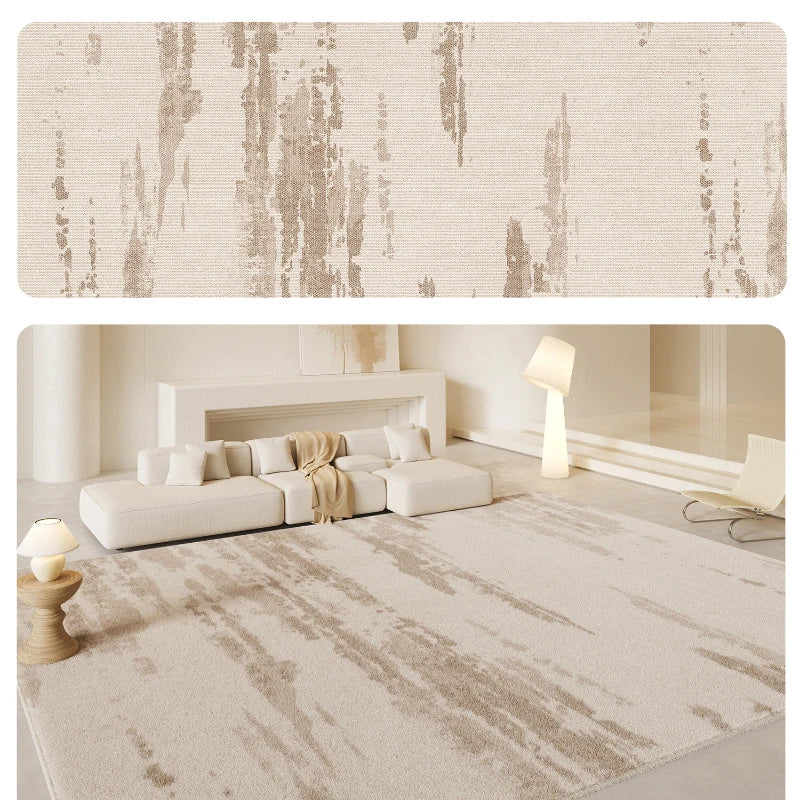 French Cream Style Waterproof Carpet Bedroom Fluffy Soft Thickened Sofa Carpets Living Room Decoration Large Area Rug 러그 kовер