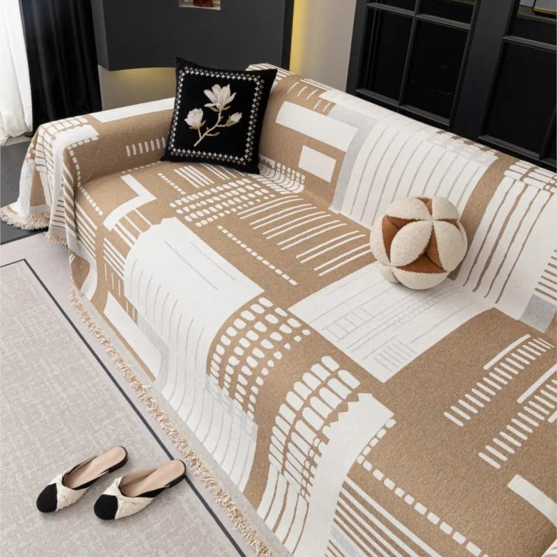 Tie Dying Chenille Sofa Cover Full Coverage Non-Slip Couch Protector 2025 All-Season Universal Couch Camping Blanket Dust Guard