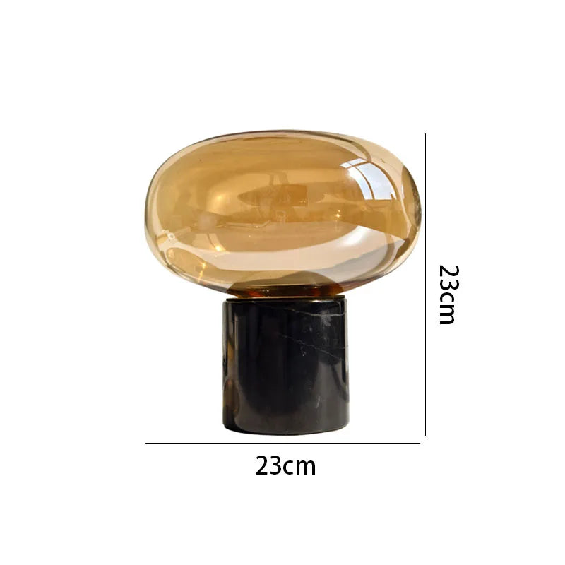Postmodern Marble Glass Table Lamp Bedroom Decoration Beside Lamp Luxury Black Table Lamps for Living Room Study Desk Lamp