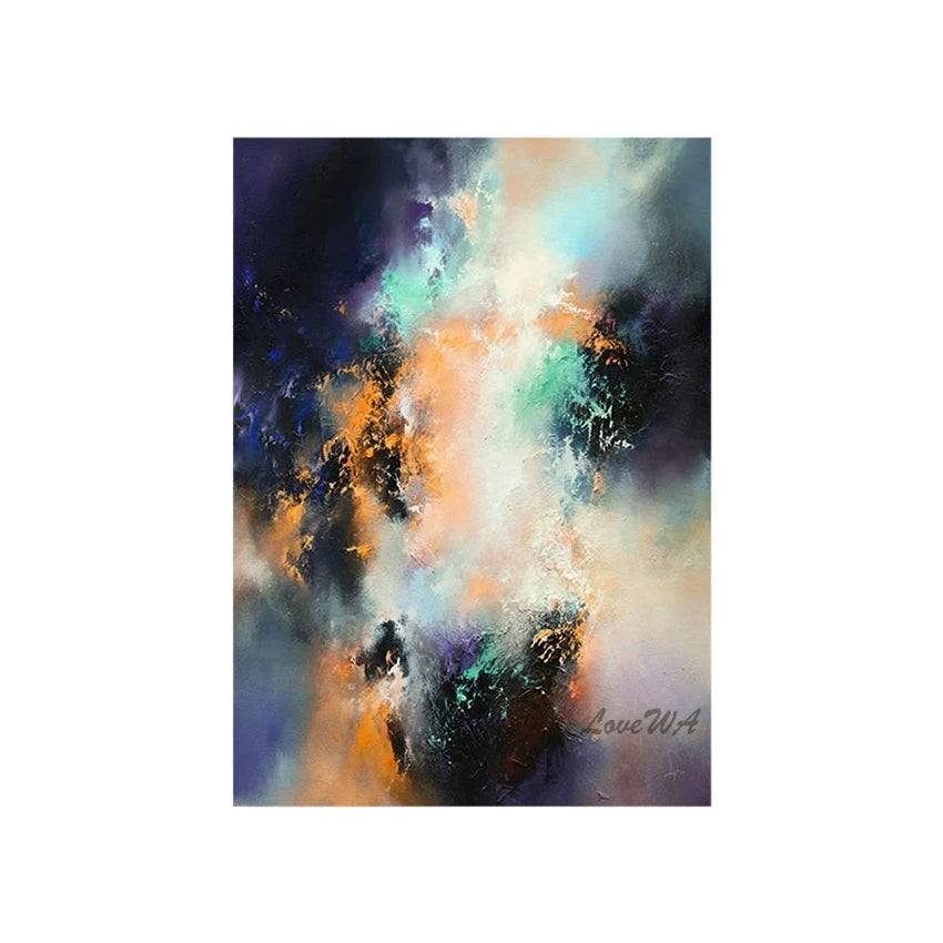 Modern Acrylic Decor Idea Design Textured Art Hand Drawing, Canvas Artwork, Abstract Bedroom Wall Picture, Large Size Paintings