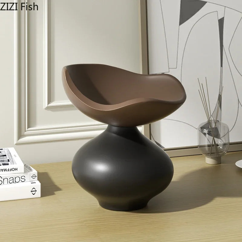 Minimalism Abstract Crafts Floral Vase Desk Decoration Flowers Arrangement Artificial Flower Resin Vases Room Aesthetic Decor