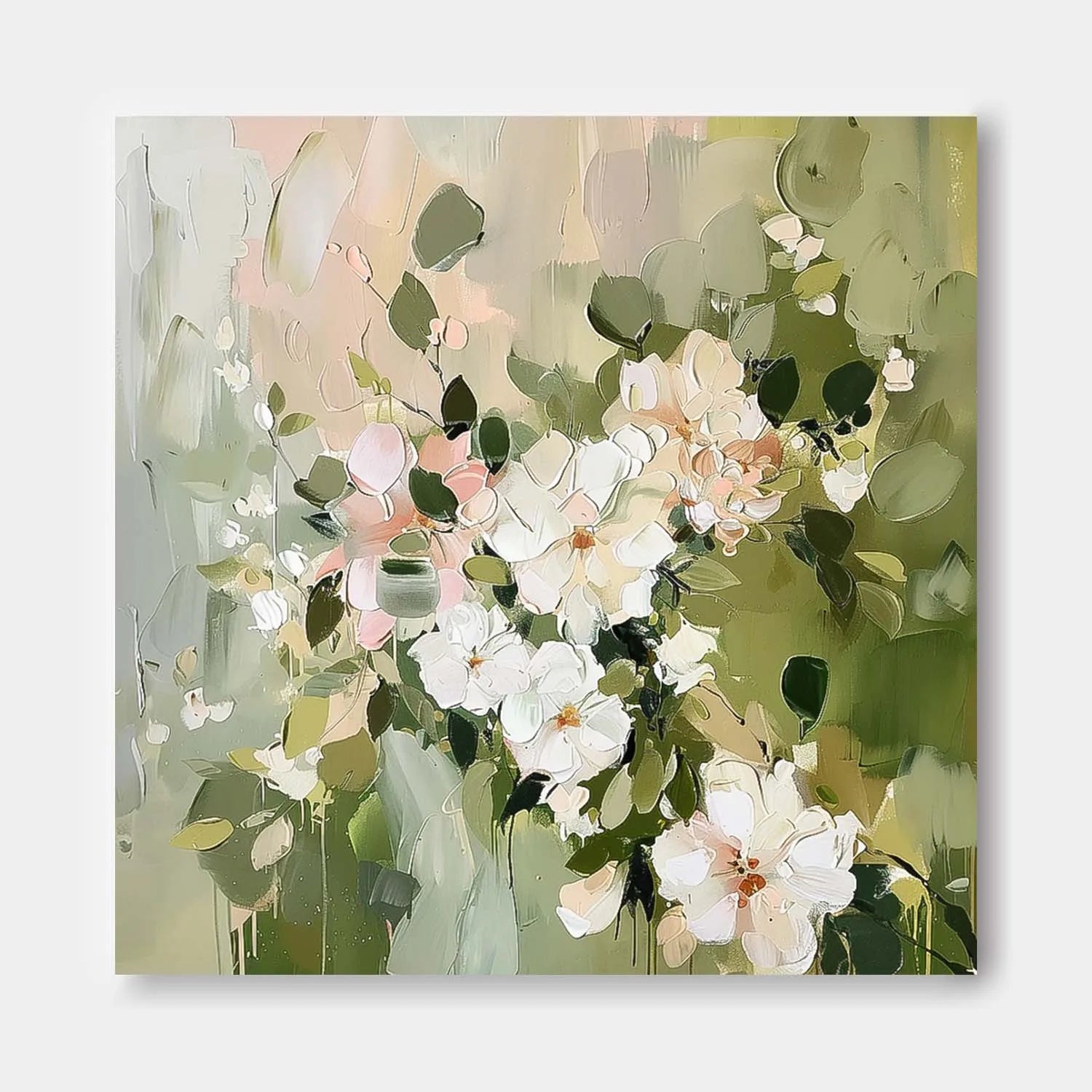 Thick Texture Flower Pic Hand Painted Modern Abstract Oil Painting On Canvas Wall Art  For Living Room Home Decoration No Frame