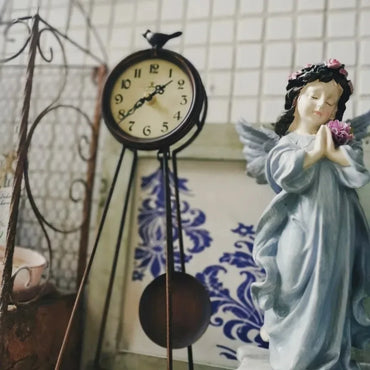 Bird Shape Table Clock Retro Pendulum Desk Clocks Silent Living Room Decoration Tabletop Watch Luxury Bedroom Desktop Watches