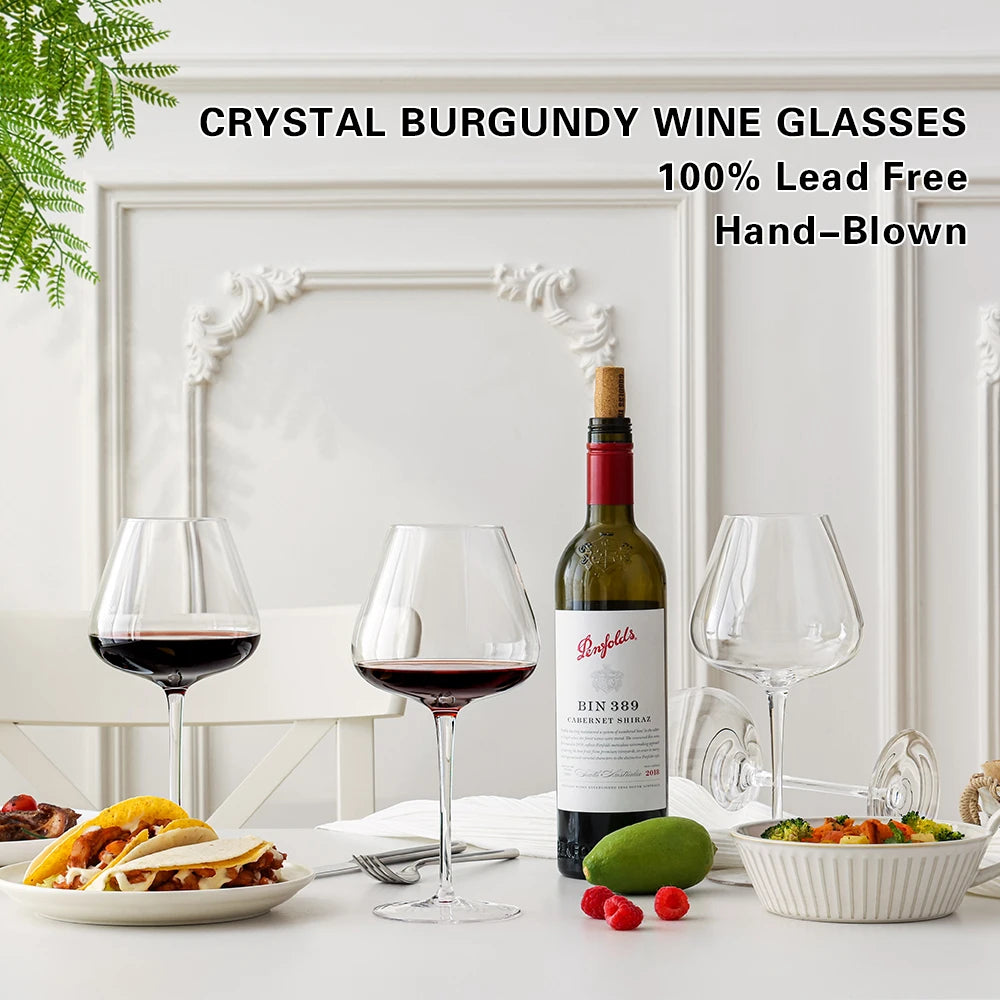 WOTOR 2Pcs/Set High Quality Wine Glass Transparent Red Wine Juice Drink Big Wine Glass Unbreakable Suitable For Wedding Party