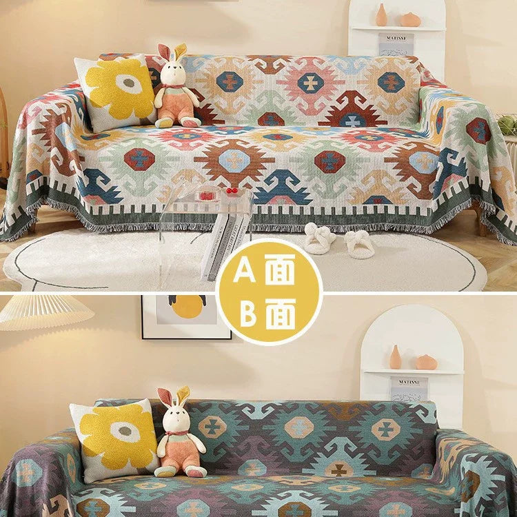 Knitted universal sofa towel Nordic ins style cover cloth full cover sofa cushion cover blanket universal season