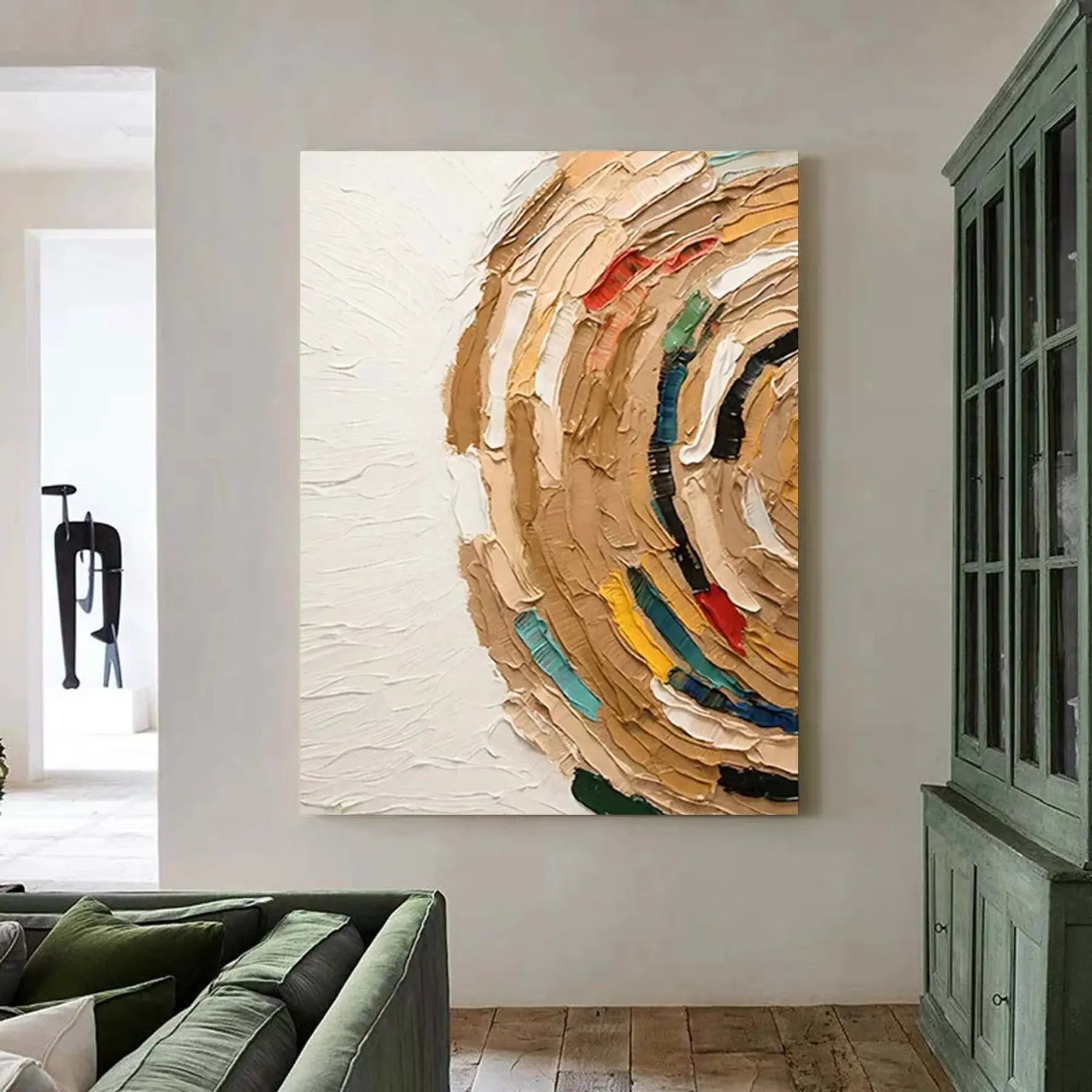 Dafeng Village Pic 100% Hand Painted Modern Abstract Oil Painting On Canvas Wall Art  For Living Room Home Decoration No Frame