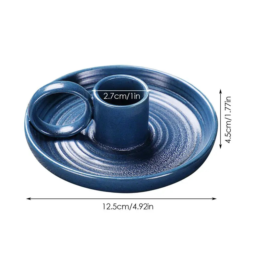 Sage Holder Ceramic Incense Burner Holder Stick Decorative Ash Catcher Tray Candle Holder Incense Burner Stick Holder Plate