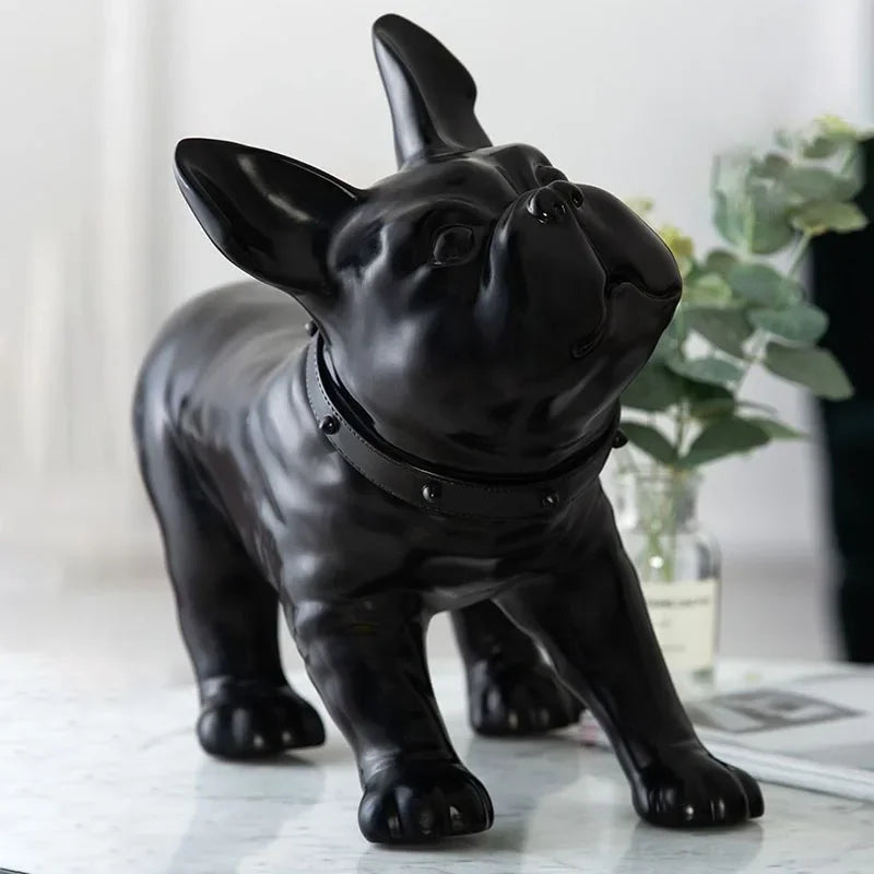 French Bulldog Figurines Creative Art Plastic Miniatures Interior Room Home Decorations Accessories Funny Valentines Day Gift