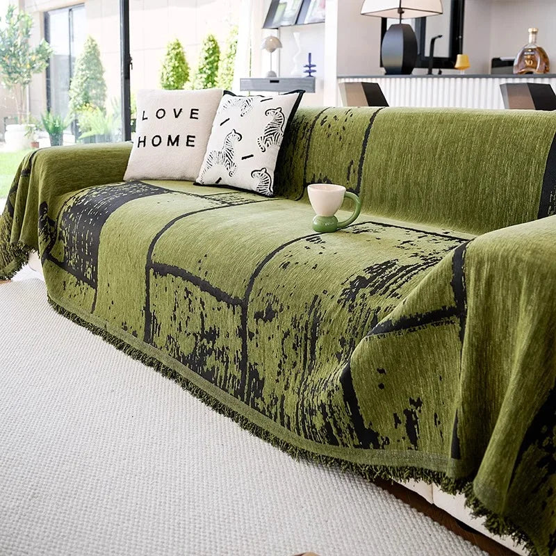 EIFLOY-Retro Chenille Sofa Towel Cover, Anti Cat Scratch, Universal Recliner Couch Cover, 1 Pc, 2 3 4 Seats, Drop Shipping