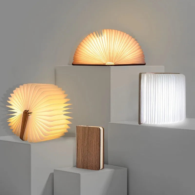 3D LED Book Ornaments Foldable Reading Light Ornament Modern Creative Accessories Luxury Aesthetic Accessory Home Decorations