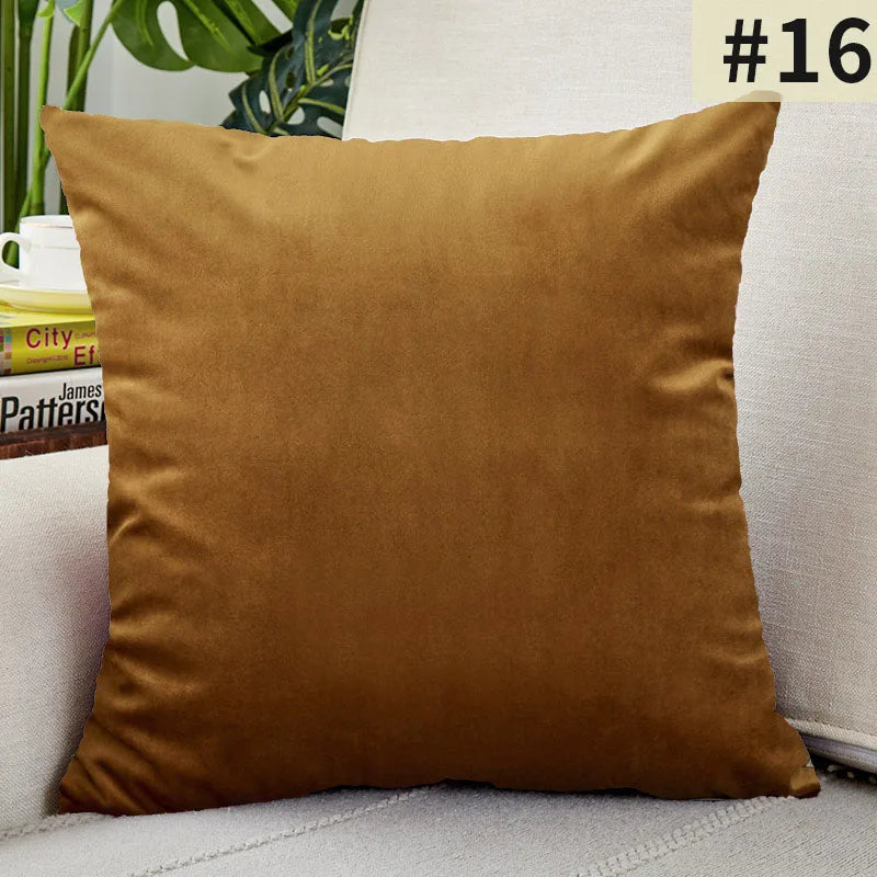Velvet Cushion Cover Solid Color Throw Pillow Covers for Living Room Sofa Decorative Pillow Home Decor Pillowcase