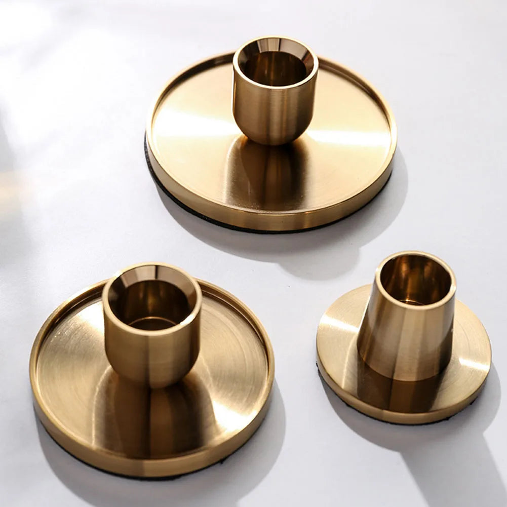 Golden Candle Holder Candlestick Decoration Crafts Table Wedding Home Decor Ornament Candlestick Candle Stand Decoration