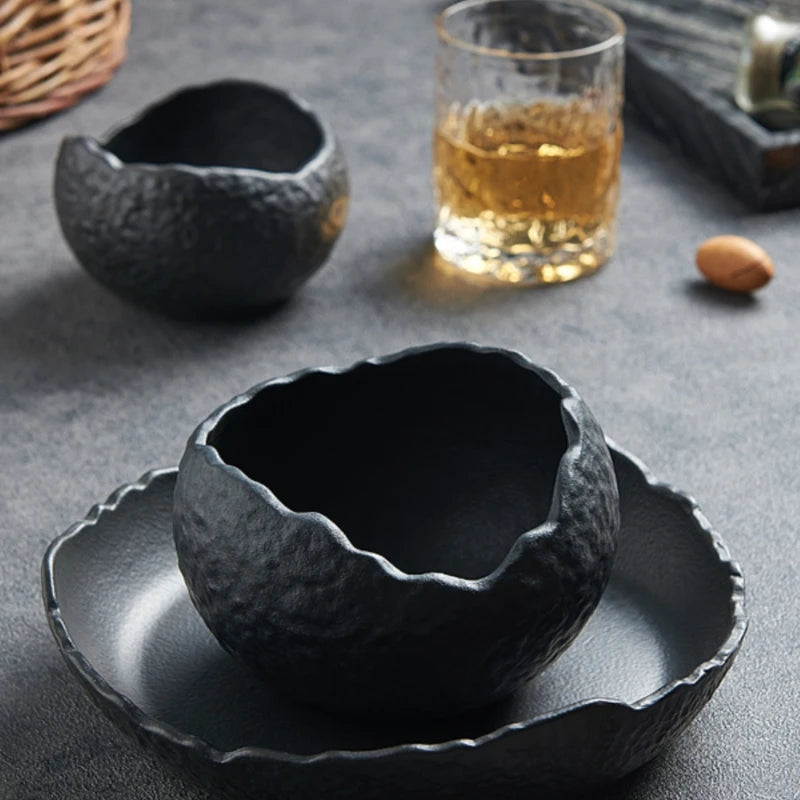 Ceramic Eggshell Bowl Dessert Bowl Advanced Fine Fruit Salad Cold Dishes Bowl Hotel Tableware Molecular Cuisine