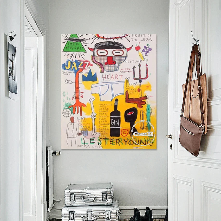 Modern Idea Design Hand Drawing Picture No Framed Restaurant Decoration Artwork Figure Textured Abstract Paintings Art Wall