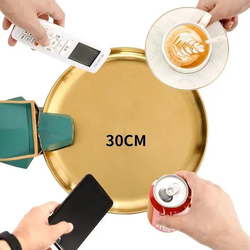 Black Round Side Tables Nordic Style Coffee Tables Waterproof Dining Games Living Room Center Modern Bedroom Home Furniture