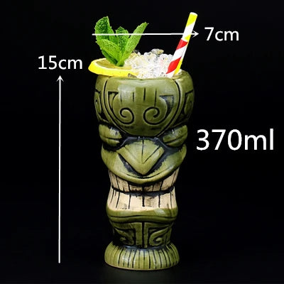 400ml Tiki Mugs Cocktail Cup Beer Wine Mug Ceramic Tiki Mugs Art Crafts Creative Hawaii Mugs