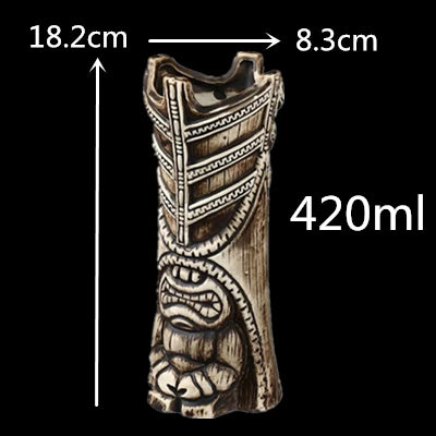 400ml Tiki Mugs Cocktail Cup Beer Wine Mug Ceramic Tiki Mugs Art Crafts Creative Hawaii Mugs
