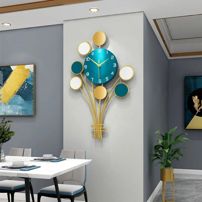 Large Balloon Wall Clocks for Living Room, Modern Design, Big Classic Office Wall Watch, Luxury Brief Iron Clock, Home Decor