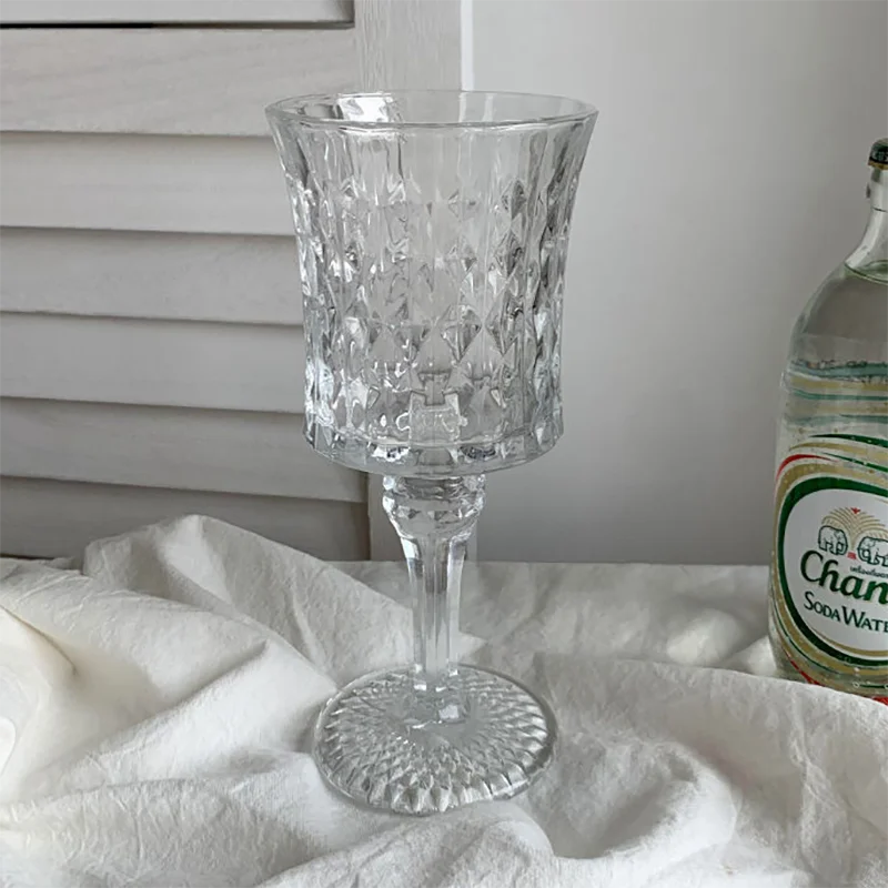 Artwork 190ml/270ml Collection Level Handmade Red Wine Glass Embossed Crystal Burgundy Bordeaux Goblet Tasting Cup copas de vino