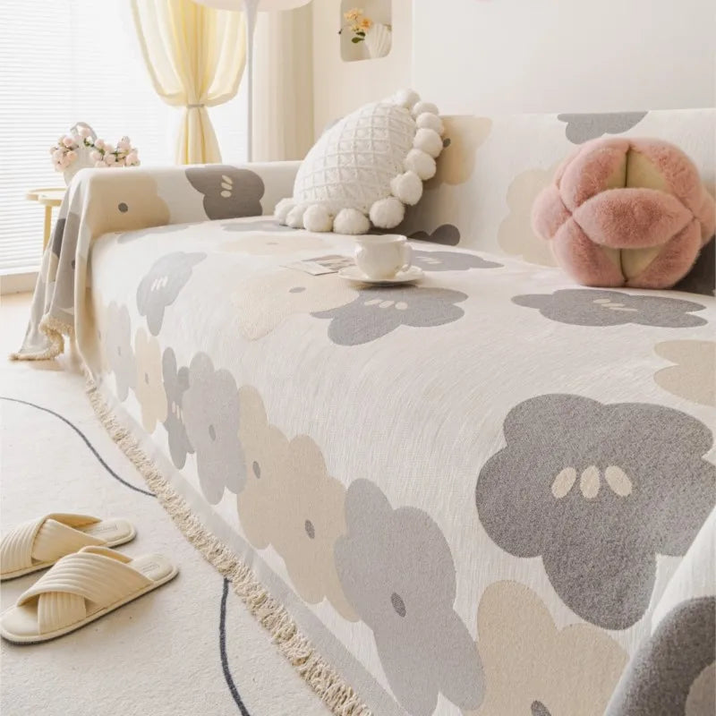 Sofa Covers Chenille Flower Sofa Mats Throw Blankets 2025 All-season Camping Picnic Blanket Cover Sofa Cover housses de canapé