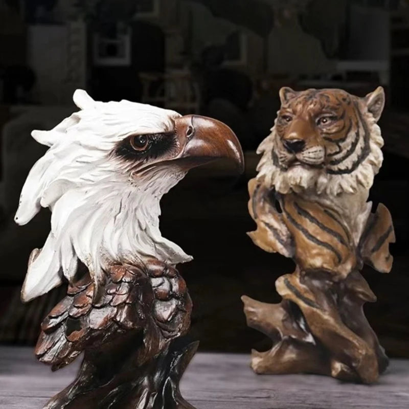 Animal Sculptures and Figurines Modern Miniature Figurines for Interior Ornaments Home Living Room Decoration Accessories