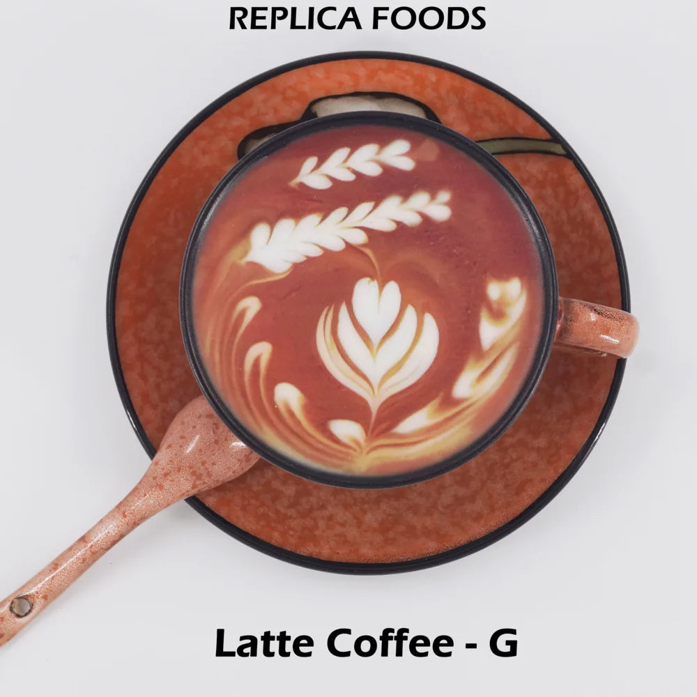 Realistic Fake Coffee Lifelike Faux Coffee Display For Photo Shoot, Fake Cake Photography Props Food sample Tea Table Decoration