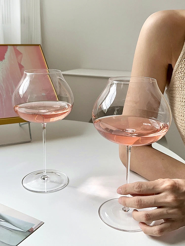 680ml Large Capacity Red Wine Cup Ultra-thin Sensory Crystal Glass Cup The Same Burgundy Glass Cup Thin Glass Goblet Glass