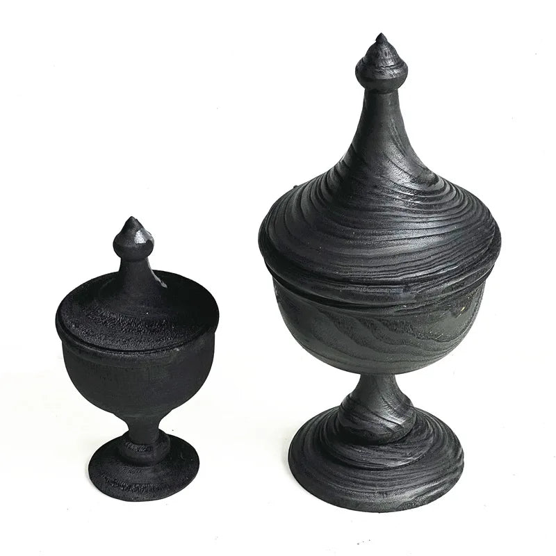 Wooden Sculptures Modern Sculpture Elegant Aesthetic Creative Ornaments Miniature Luxury Table Accessories Home Decorations