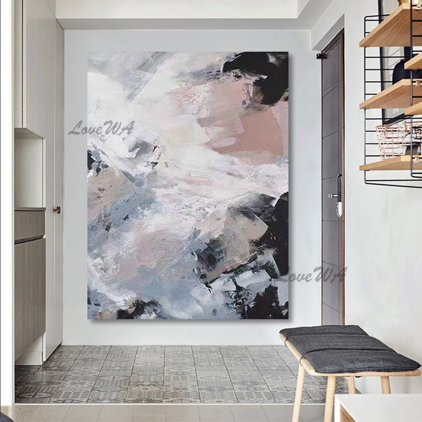 Simple Abstract Oil Painting Art Canvas, Hand Painted Paintings, Modern House Wall Decor, Hotel Decoration Artwork