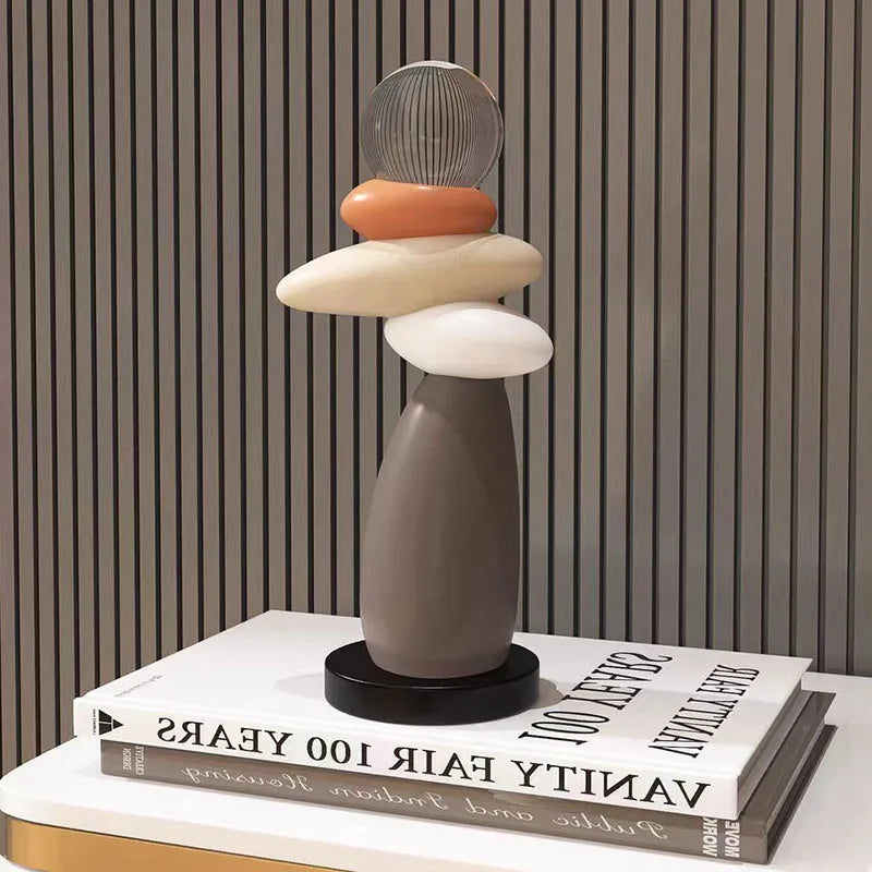 Modern Stone Figurines Resin Good Luck Book Nook Miniatures Living Room Office Aesthetic Decoration Accessories Gifts for Couple