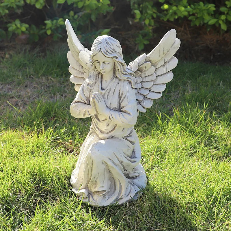 Kneeling Angel Figurines Nordic Sculptures Luxury Modern Creative Ornaments Aesthetic Art Gardens Ornament Garden Decorations