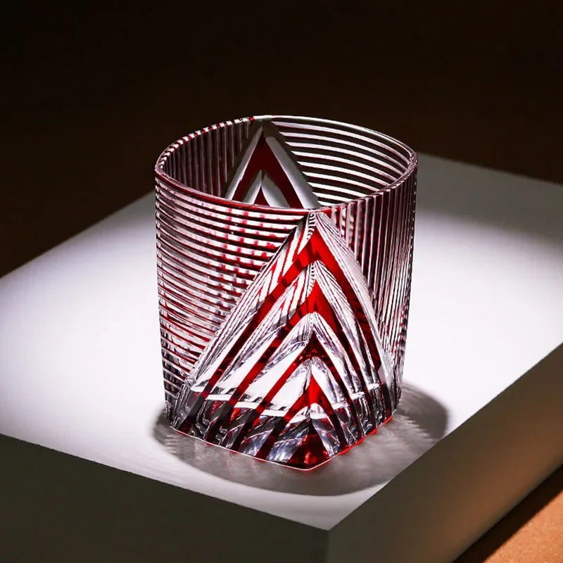 Wine Glasses Luxe Handmade Chrysanthemum Glass Wine Set Edo Kiriko Whisky Glass Japanese Carved Wedding Wine Glasses Vintage Cup