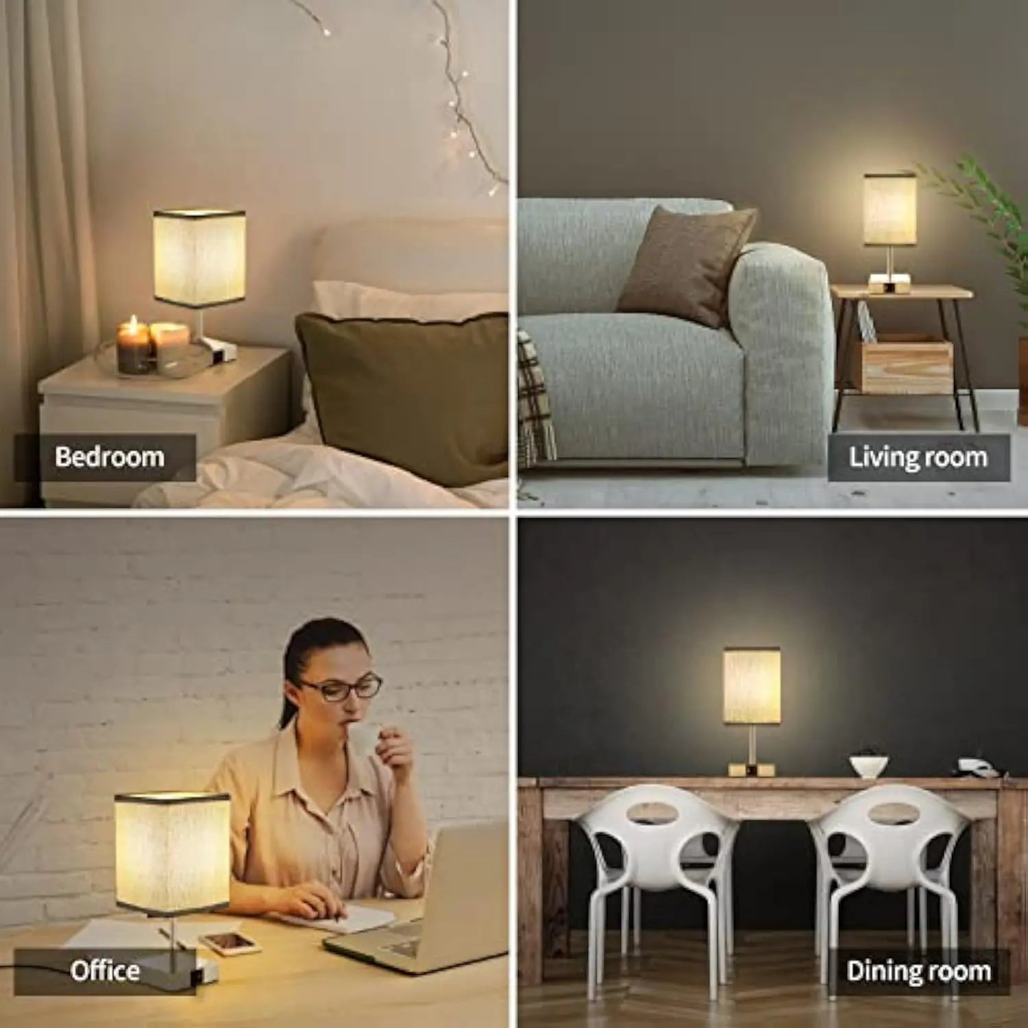 Led Desk Lamp Bedside Lamps Touch Dimmable Table Lamp with Usb and Type C Port  Quick Charging Reading Light Eye Protection