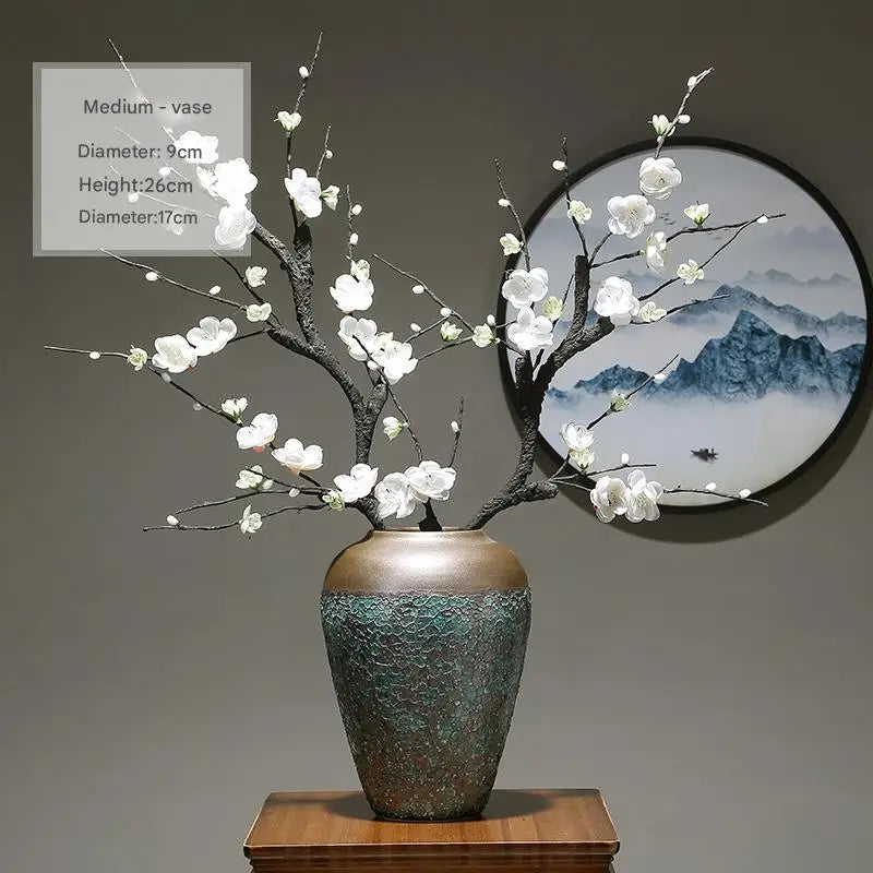 Modern Vase Handmade Ceramic Porcelain Vase Minimalist Art Deco Vase Artificial Flower Set Flower Vase Home Table Decor Vase Set