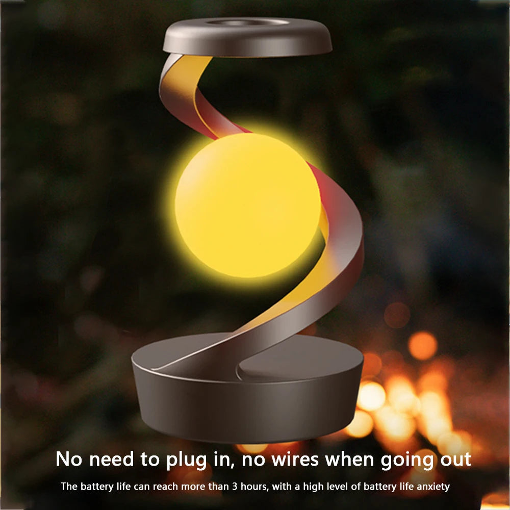 Floating Levitation Globe LED Lamp Novelty Ball Light  Wireless Charger Decorative Light for Bedroom/office Home Decor Lamps