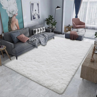 Silk Wool Carpet Living Room Plush Rug Bed Room Floor Fluffy Mats Non-slip Home Decor Soft Velvet Carpet Kids Room Blankets