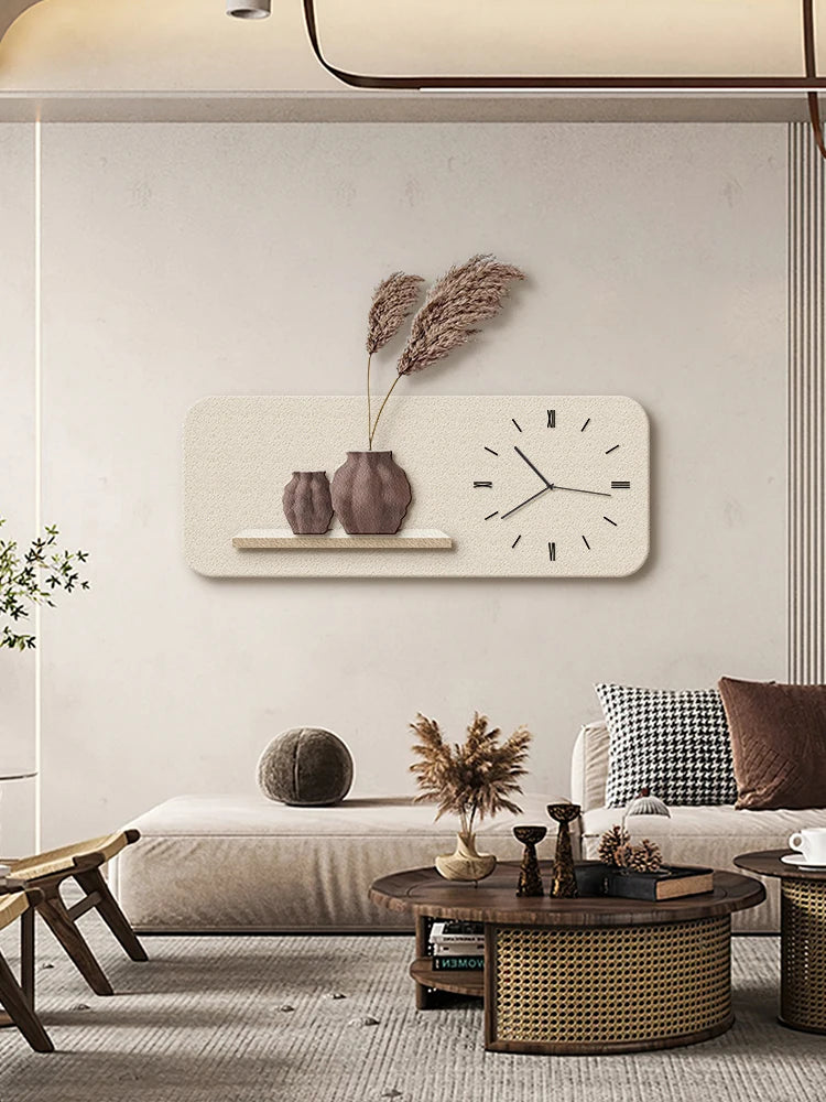 Dining Room Clock Wall Hanging High-end Sandstone Fashion Wall Watch Nordic Entry Luxury Creative Living Room Clock Wall Clock