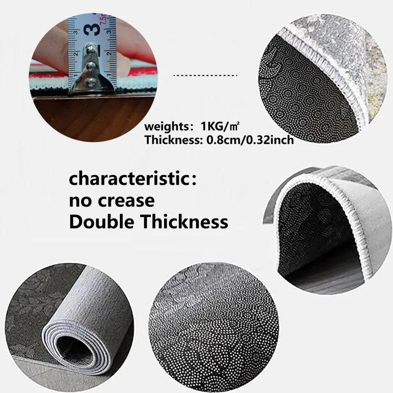 VIKAMA Waterproof Portable Garden Outdoor Rug Double-Sided Outdoor Carpet Camping Caravan Mat Modern Checkered Outdoor Rug