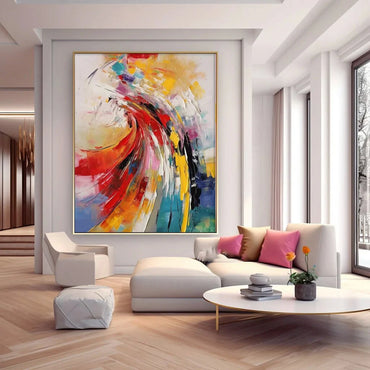 Dafeng Village Pic 100% Hand Painted Modern Abstract Oil Painting On Canvas Wall Art  For Living Room Home Decoration No Frame
