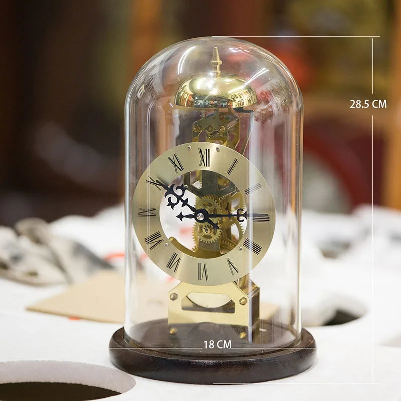 Retro Mechanical Table Clocks Aesthetic Metal Desk Clocks Rotary Gear Large Living Room Office Desk Vintage Decoration Home